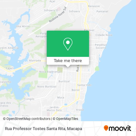 Mapa Rua Professor Tostes Santa Rita