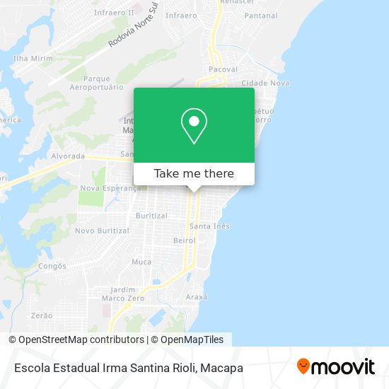 Mapa Escola Estadual Irma Santina Rioli