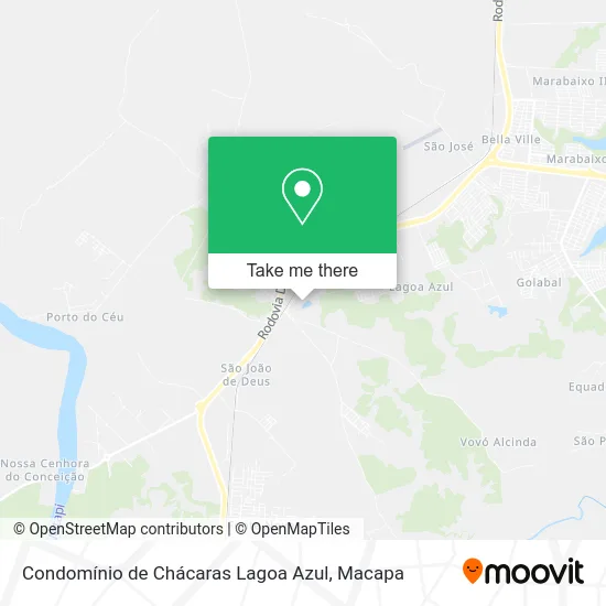 Condomínio de Chácaras Lagoa Azul map