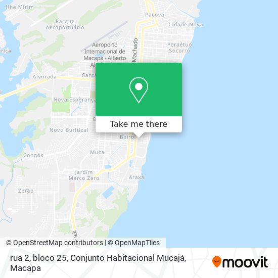 rua 2, bloco 25, Conjunto Habitacional Mucajá map