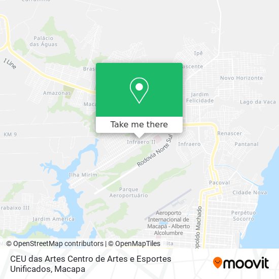 Mapa CEU das Artes Centro de Artes e Esportes Unificados