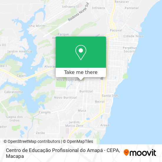 Mapa Centro de Educação Profissional do Amapá - CEPA