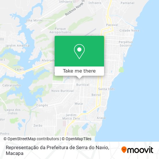 Representação da Prefeitura de Serra do Navio map