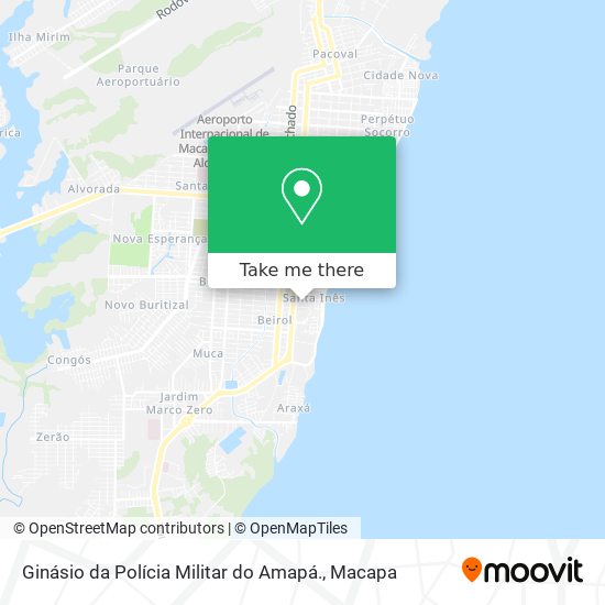 Mapa Ginásio da Polícia Militar do Amapá.