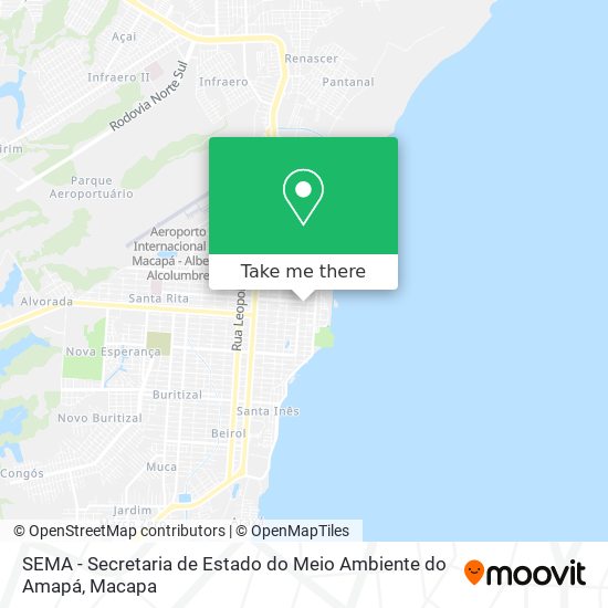 SEMA - Secretaria de Estado do Meio Ambiente do Amapá map