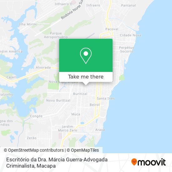Mapa Escritório da Dra. Márcia Guerra-Advogada Criminalista