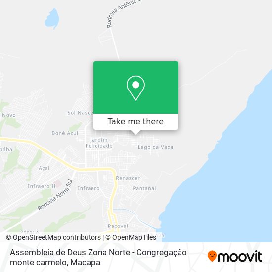 Assembleia de Deus Zona Norte - Congregação monte carmelo map