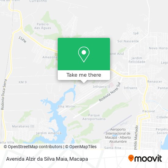 Mapa Avenida Alzir da Silva Maia