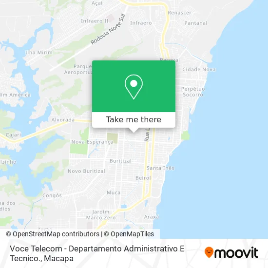 Voce Telecom - Departamento Administrativo E Tecnico. map