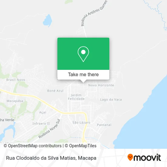 Rua Clodoaldo da Silva Matias map
