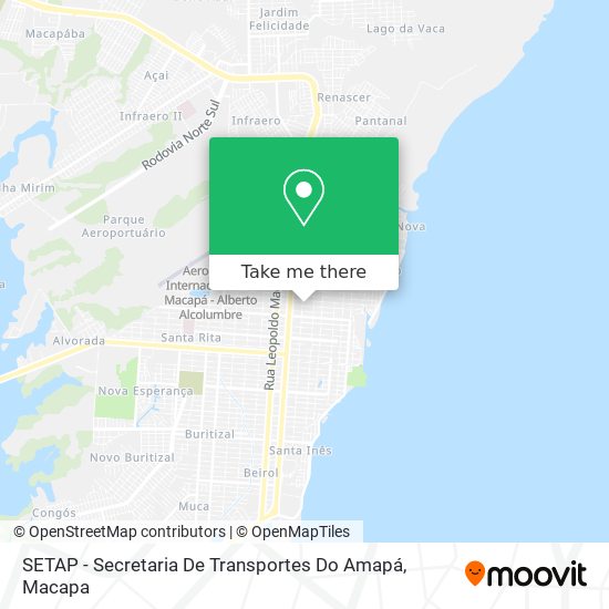 SETAP - Secretaria De Transportes Do Amapá map