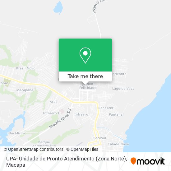 Mapa UPA- Unidade de Pronto Atendimento (Zona Norte)