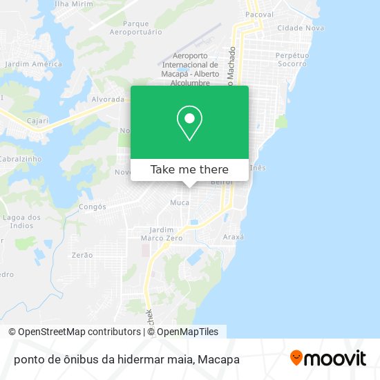 ponto de ônibus da hidermar maia map