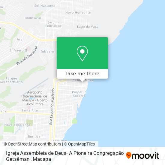 Mapa Igreja Assembleia de Deus- A Pioneira Congregação Getsêmani