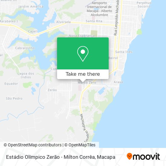 Estádio Olímpico Zerão - Milton Corrêa map