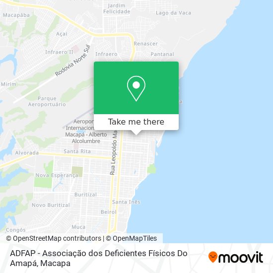 Mapa ADFAP - Associação dos Deficientes Físicos Do Amapá