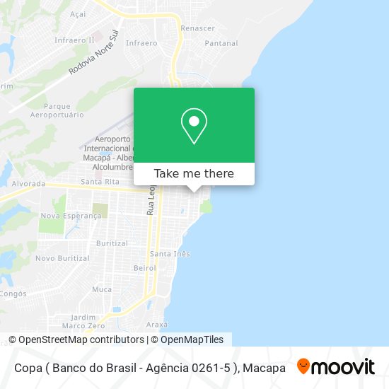 Copa ( Banco do Brasil - Agência 0261-5 ) map