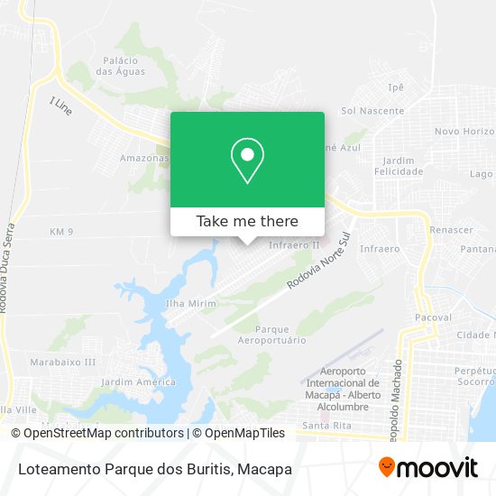 Mapa Loteamento Parque dos Buritis