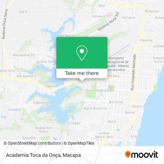 Mapa Academia Toca da Onça