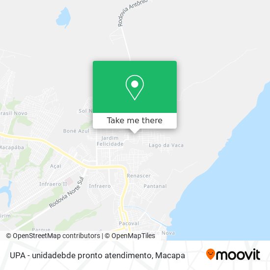 UPA - unidadebde pronto atendimento map