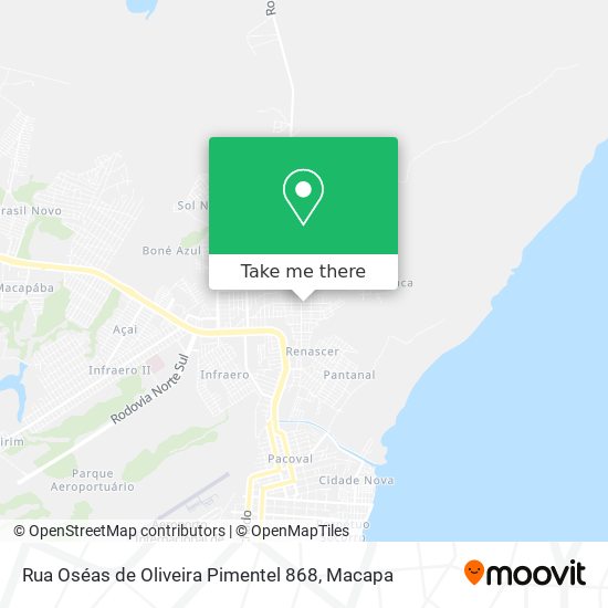 Rua Oséas de Oliveira Pimentel 868 map