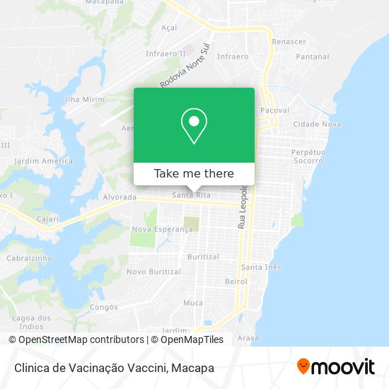 Clinica de Vacinação Vaccini map