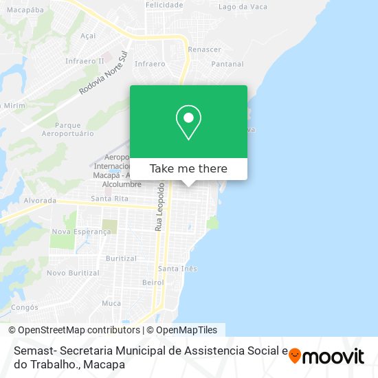 Semast- Secretaria Municipal de Assistencia Social e do Trabalho. map