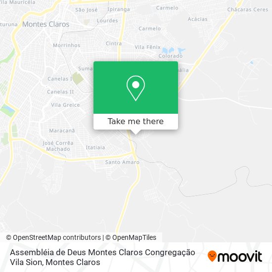 Assembléia de Deus Montes Claros Congregação Vila Sion map