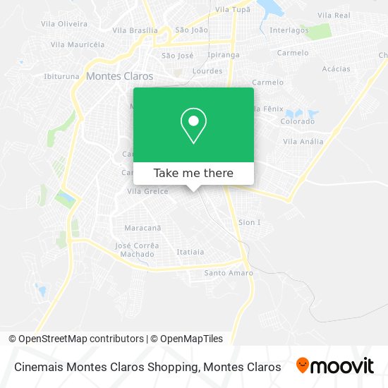 Cinemais Montes Claros Shopping map