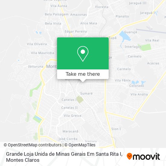 Grande Loja Unida de Minas Gerais Em Santa Rita I map