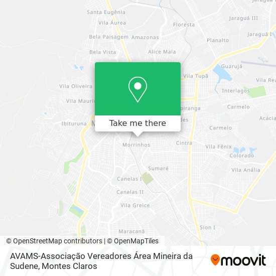 AVAMS-Associação Vereadores Área Mineira da Sudene map