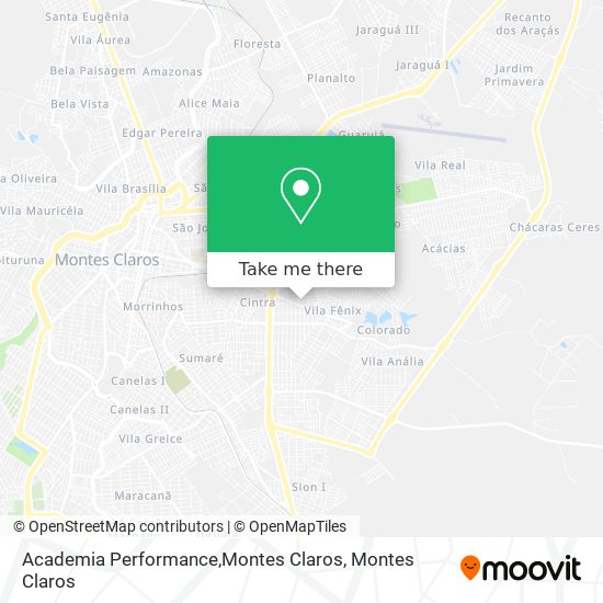 Academia Performance,Montes Claros map