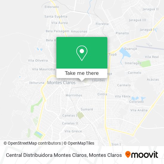 Central Distribuidora Montes Claros map