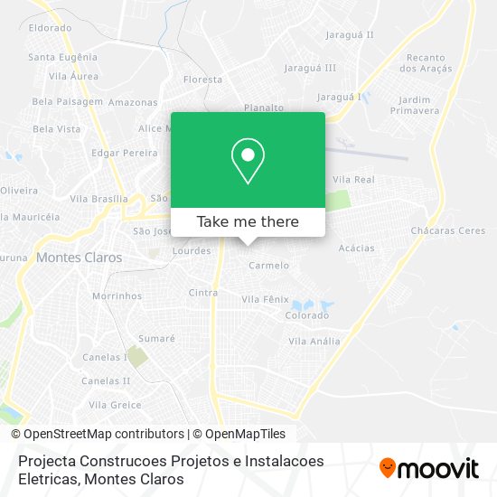 Projecta Construcoes Projetos e Instalacoes Eletricas map