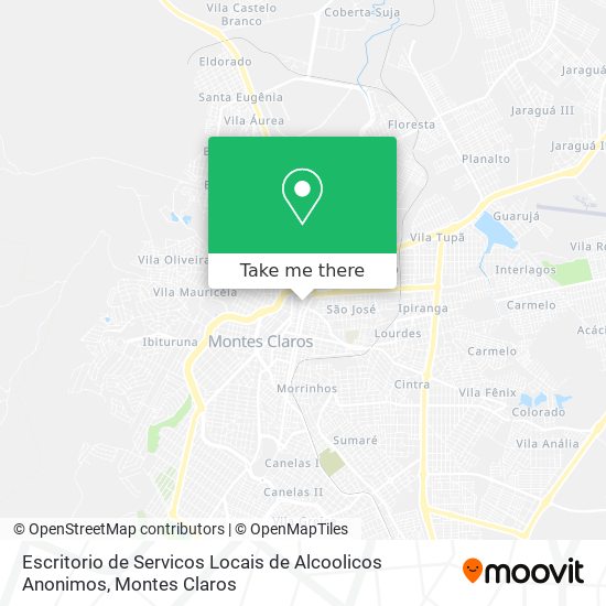 Escritorio de Servicos Locais de Alcoolicos Anonimos map