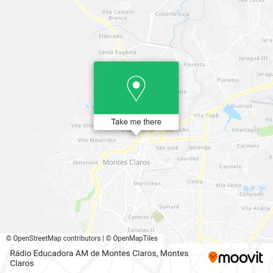 Rádio Educadora AM de Montes Claros map