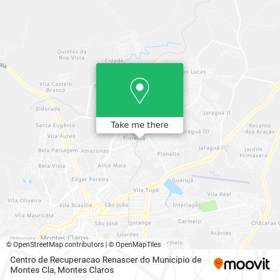 Centro de Recuperacao Renascer do Municipio de Montes Cla map
