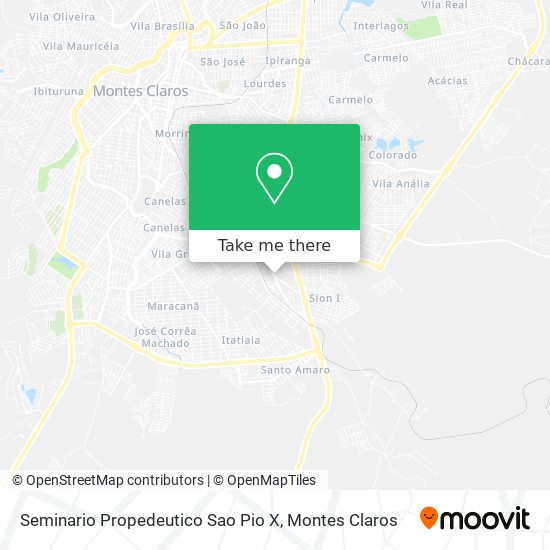 Mapa Seminario Propedeutico Sao Pio X