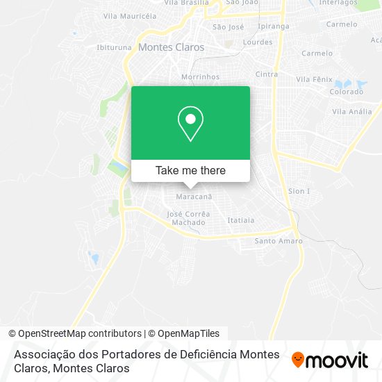 Associação dos Portadores de Deficiência Montes Claros map