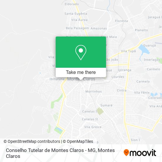 Mapa Conselho Tutelar de Montes Claros - MG