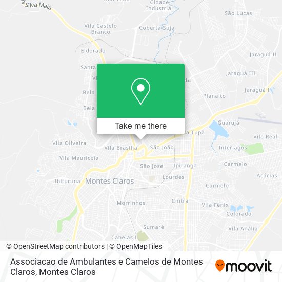 Associacao de Ambulantes e Camelos de Montes Claros map