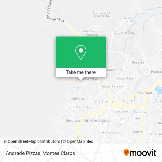 Andrade Pizzas map