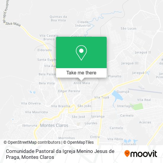 Mapa Comunidade Pastoral da Igreja Menino Jesus de Praga