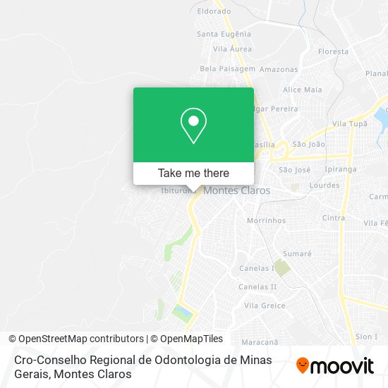 Cro-Conselho Regional de Odontologia de Minas Gerais map