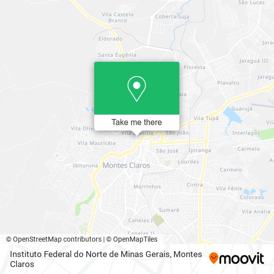 Mapa Instituto Federal do Norte de Minas Gerais