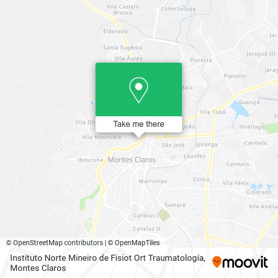 Mapa Instítuto Norte Mineiro de Fisiot Ort Traumatología