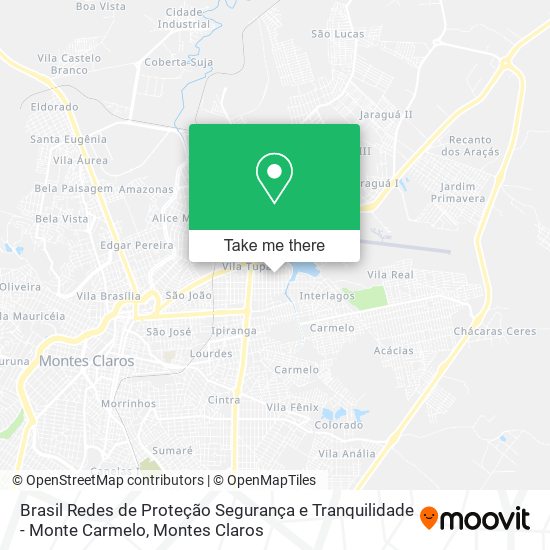 Brasil Redes de Proteção Segurança e Tranquilidade - Monte Carmelo map