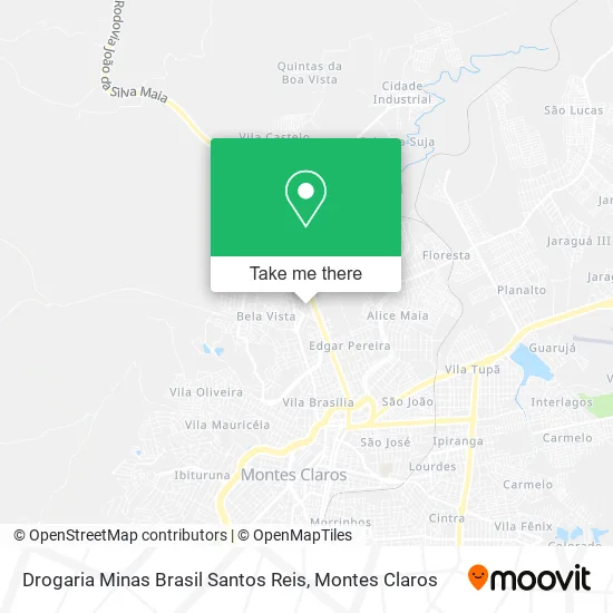 Drogaria Minas Brasil Santos Reis map
