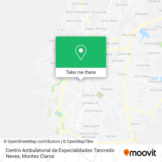 Mapa Centro Ambulatorial de Especialidades Tancredo Neves