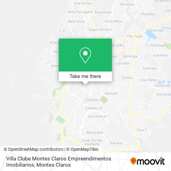 Villa Clube Montes Claros Empreendimentos Imobiliarios map